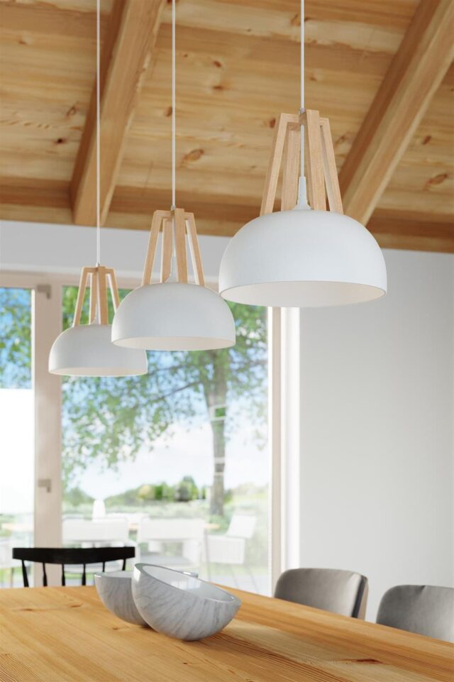 aranżacja wnętrza skandynawskiego lampa nad stół